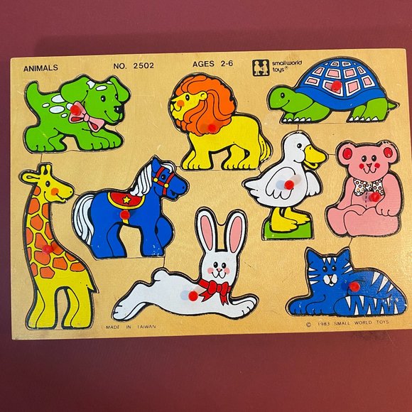 5 Motor Skills Learning Toys Bundle with Vintage Puzzles - Picture 7 of 12